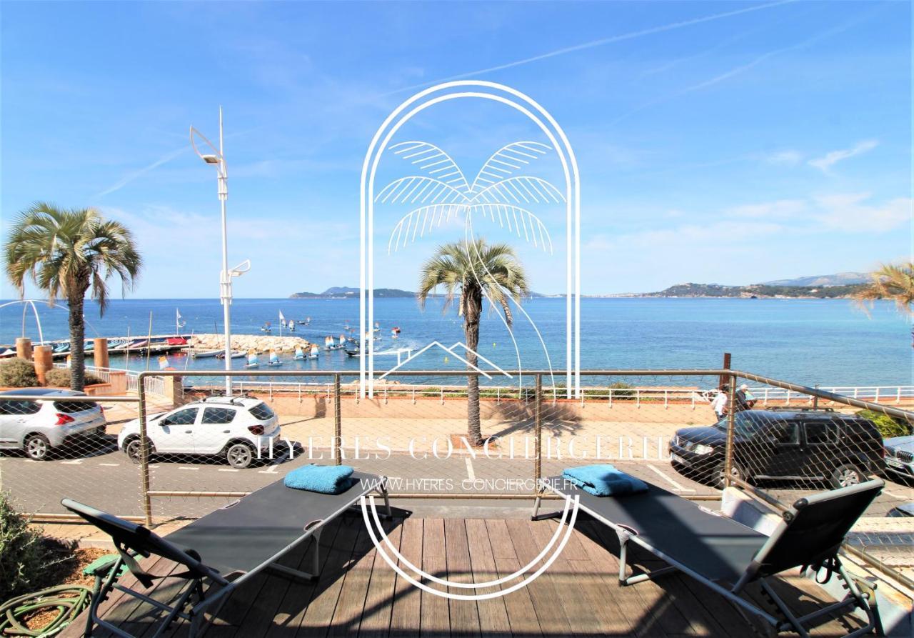 Villa Antoine Appartement Rdj Vue Mer Clim Wifi Parking Plage 50M La Garonne Le Pradet Esterno foto