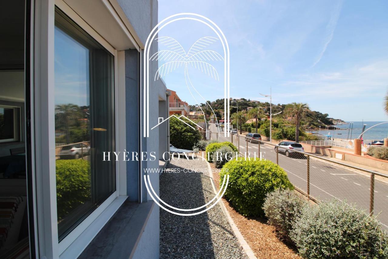 Villa Antoine Appartement Rdj Vue Mer Clim Wifi Parking Plage 50M La Garonne Le Pradet Esterno foto