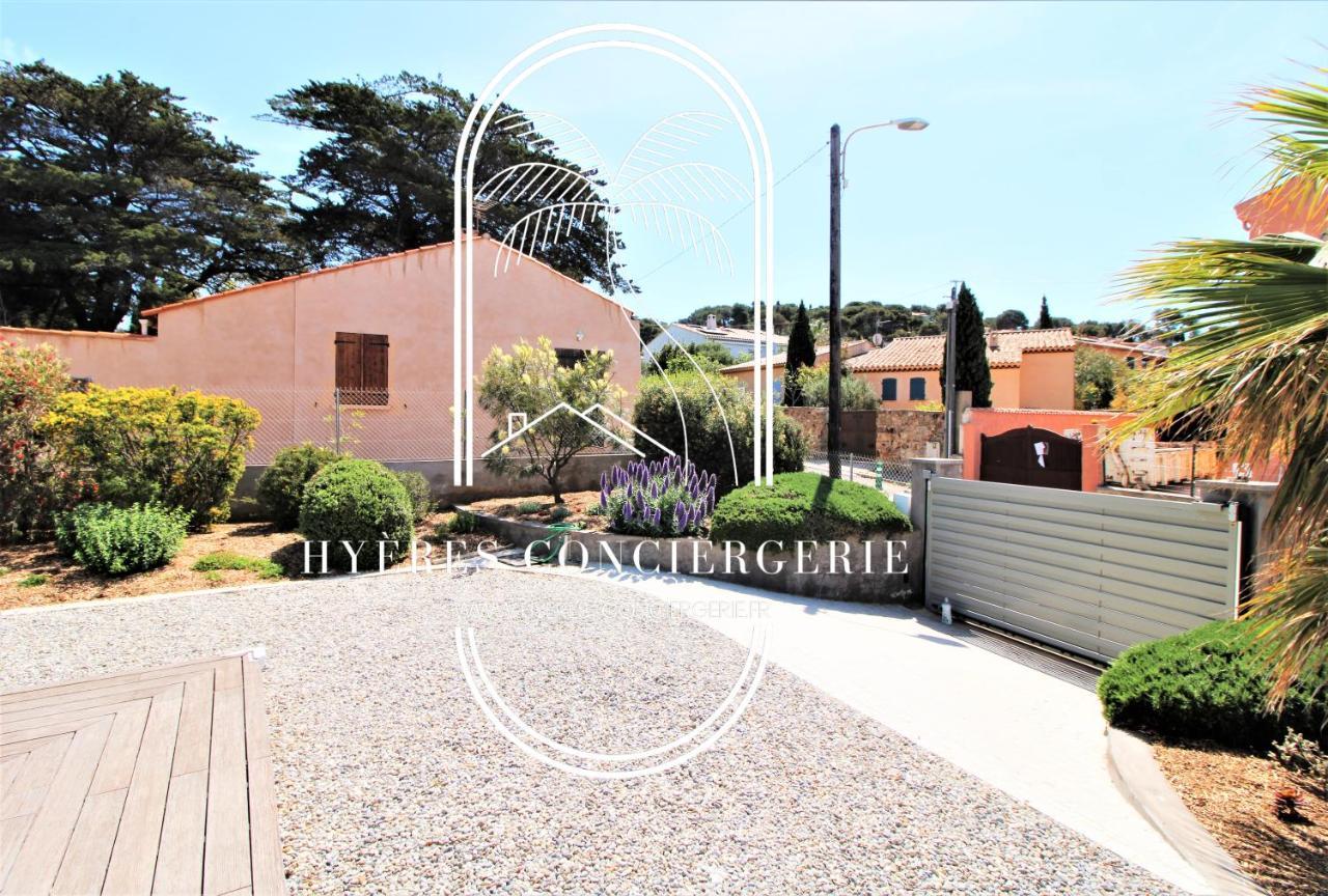 Villa Antoine Appartement Rdj Vue Mer Clim Wifi Parking Plage 50M La Garonne Le Pradet Esterno foto